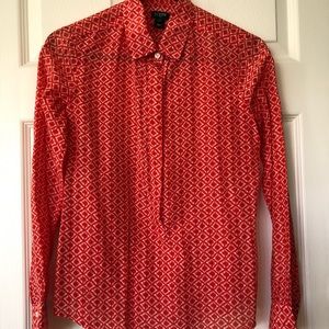 J Crew 1/2 button down shirt
